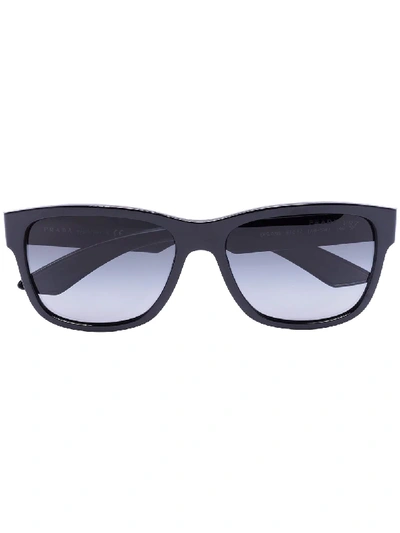 Shop Prada Sport Square-fame Sunglasses In Black