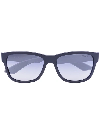 Shop Prada Sport Square-frame Sunglasses In 黑色