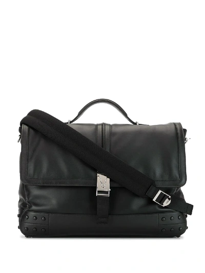 Shop Tod's Leather Briefcase In Black