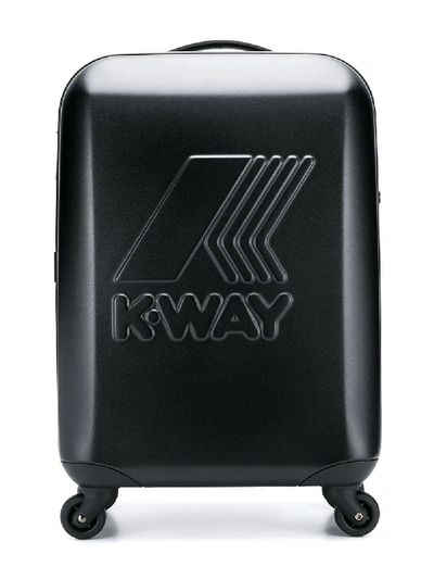 Shop K-way System Mini Trolley Suitcase In Black