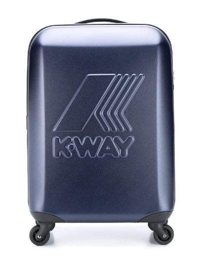 Shop K-way System Mini Trolley Suitcase In Blue