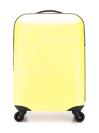 Shop K-way System Mini Trolley Suitcase In Yellow