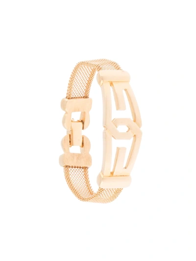 Pre-owned Givenchy 1977 Gg Mesh Bracelet In Gold