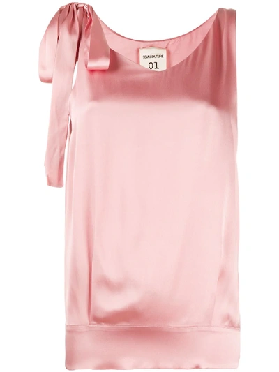 Shop Semicouture Bow Detail Top In Pink