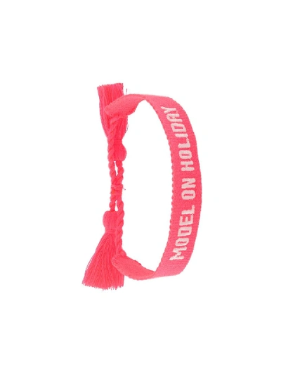 Shop Mc2 Saint Barth 'model On Holiday' Armband In Pink