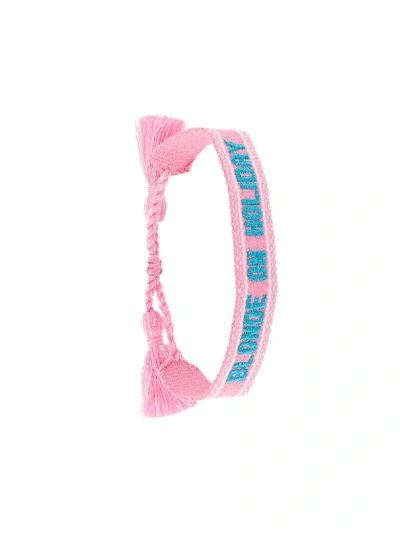 Shop Mc2 Saint Barth Blonde On Holiday Bracelet In Pink