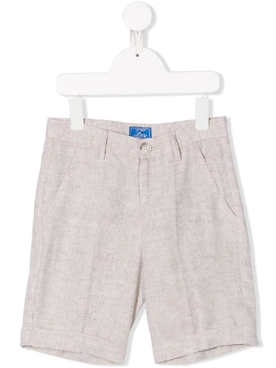Shop Fay Tailored Linen Shorts In Neutrals