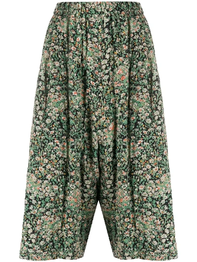 Shop N°21 Floral Print Knee-length Shorts In Green