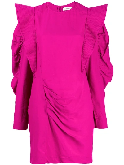 Shop Isabel Marant Étoile Catarina Ruffled Dress In Purple