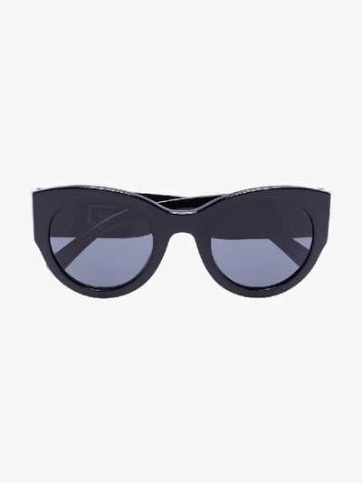 Shop Versace Black Medusa Emblem Round Sunglasses
