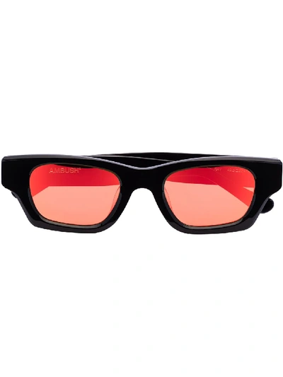Shop Ambush Rectangular-frame Sunglasses In Black