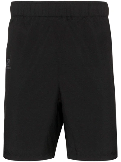 Shop Salomon Agile Shorts In Black
