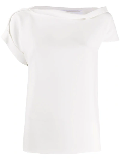 Shop Roland Mouret Boat Neck T-shirt In White