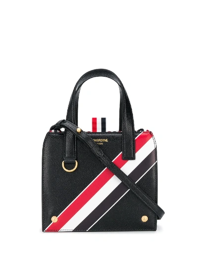 Shop Thom Browne Small Mrs. Thom Rwb Frame Tote Bag In Black