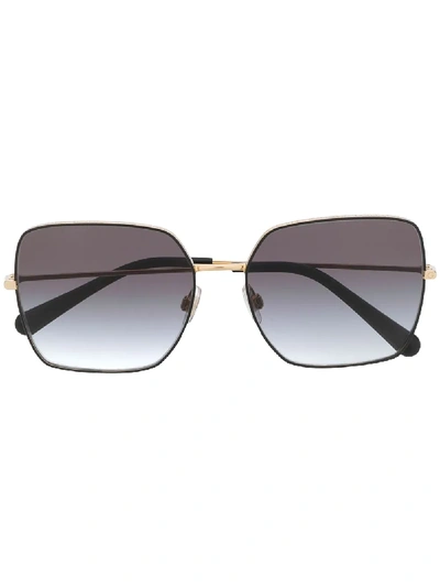 Shop Dolce & Gabbana Slim Square-frame Sunglasses In Black