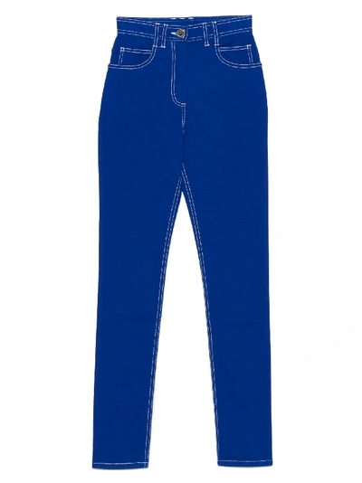 Shop Balmain Acid Wash Jeans In Blue