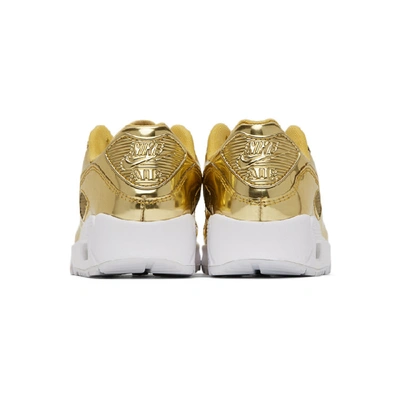 Shop Nike Gold Metallic Air Max 90 Sneakers In 700 Gold