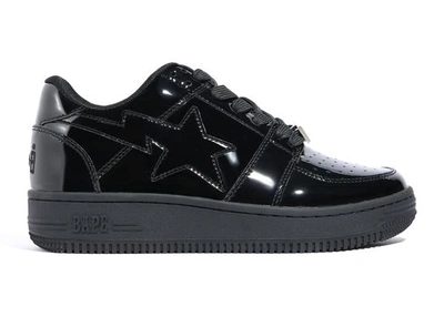 Pre-owned Bape A Bathing Ape Sta Patent Black In Black/black