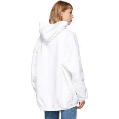 Shop Balenciaga White Uniform Hoodie In 9000 White