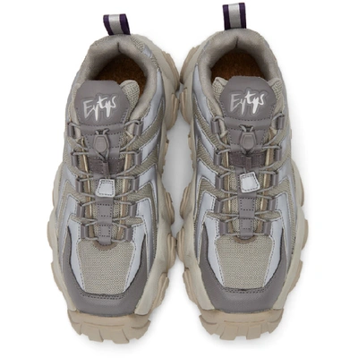 Shop Eytys Grey Reflective Silver Cloud Sneakers