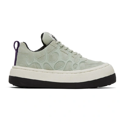 Shop Eytys Green Sonic Canvas Sneakers In Matcha