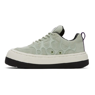 Shop Eytys Green Sonic Canvas Sneakers In Matcha