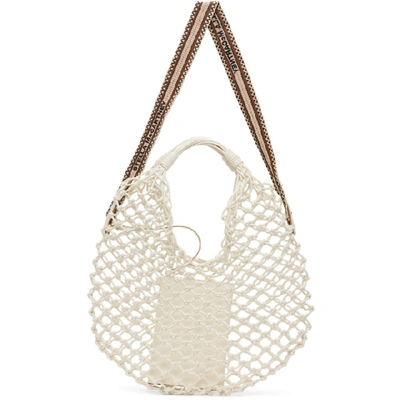 Shop Stella Mccartney Off-white Knotted Tote In 9002 Offwh