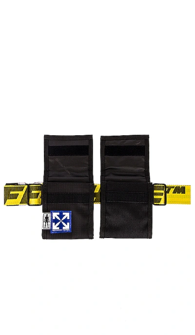 Shop Off-white Eq Two Pocket Fanny Pack In Black & Yellow