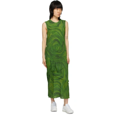 Shop Collina Strada Green Lawn Dress In Green Swirl