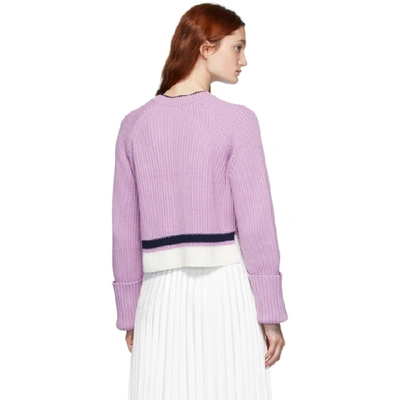 PROENZA SCHOULER 紫色短款针织衫