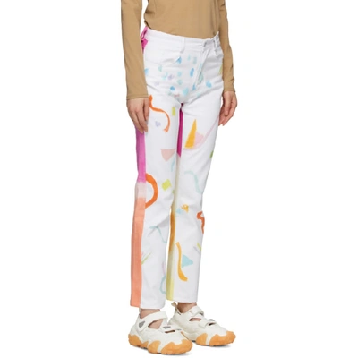 Shop Collina Strada White Tie-dye 5 Pocket Jeans In Memphis Den