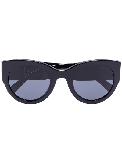 Shop Versace Medusa Round-frame Sunglasses In Black