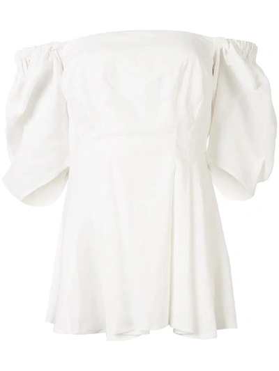 Shop Anna Quan Danika Off-the-shoulder Blouse In White