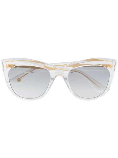 Shop Dita Eyewear Kader Square-frame Sunglasses In Neutrals
