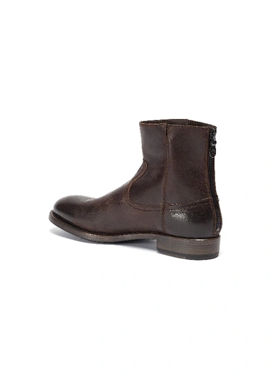Shop Project Twlv 'flame' Reversed Cordovan Boots In Brown