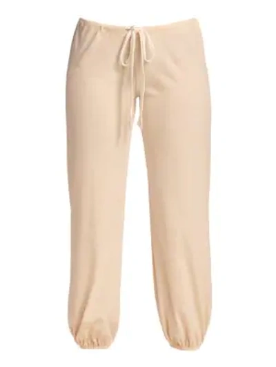 Shop Eberjey Women's Heather Crop Pants In Shell