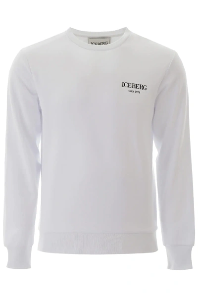 Shop Iceberg Multi Logo Sweatshirt In White