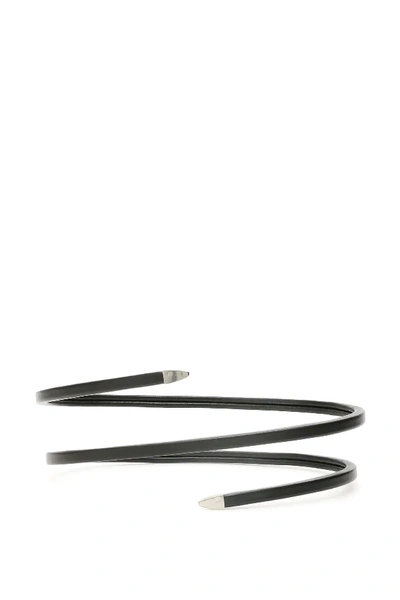 Shop Bottega Veneta Nappa Spiral Belt In Black