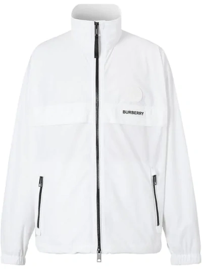 Shop Burberry Globe Graphic Jacket In White