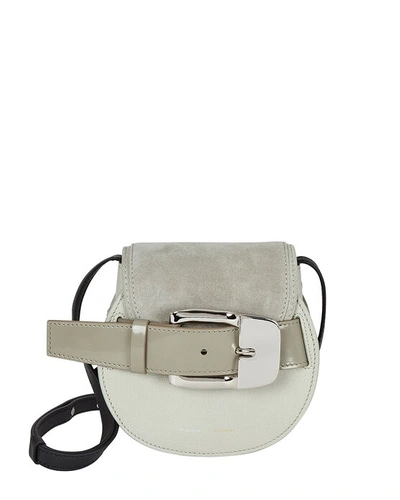 Shop Proenza Schouler Buckle Mini Crossbody Bag In Sage