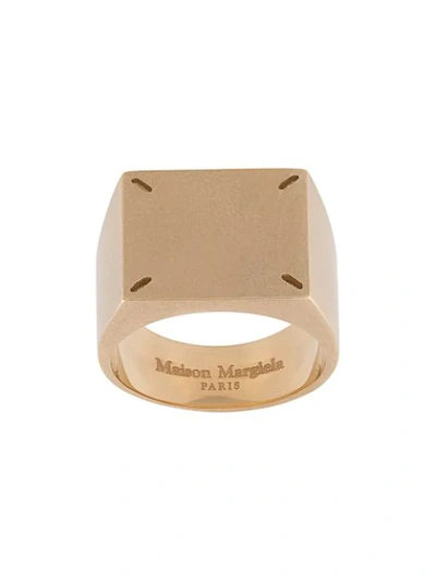 Shop Maison Margiela 4-stitches Ring In Gold