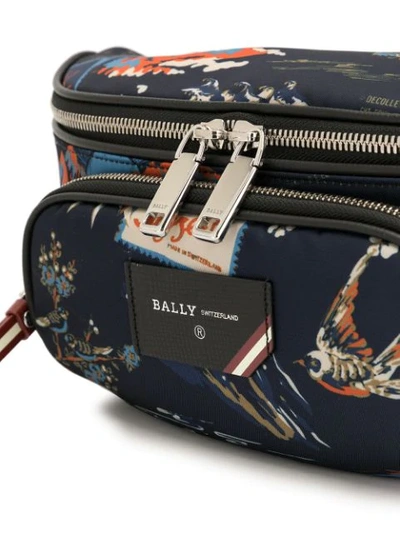 Shop Bally Tropical Print Belt Bag In Blue
