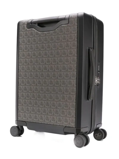 Shop Ferragamo Gancini Print Suitcase In Black