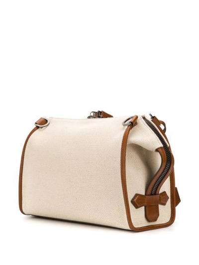 Shop Dolce & Gabbana Top Zip Shoulder Bag In Neutrals