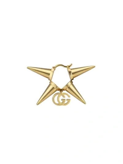 Shop Gucci 18kt Yellow Gold Gg Running Single Earring