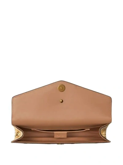 Shop Gucci Broadway Double G Clutch In Gold