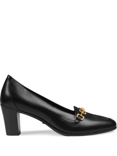 Shop Gucci Gg Logo Pumps In Black