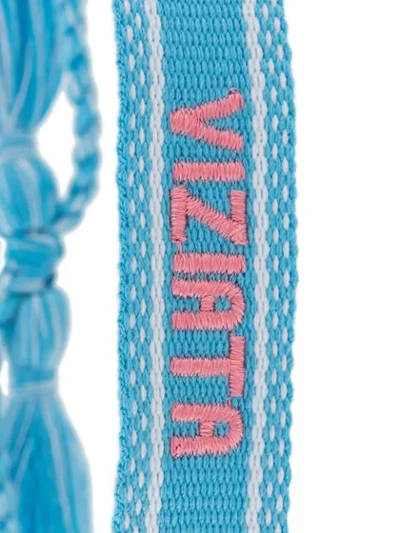 Shop Mc2 Saint Barth Viziata Embroidered Bracelet In Blue