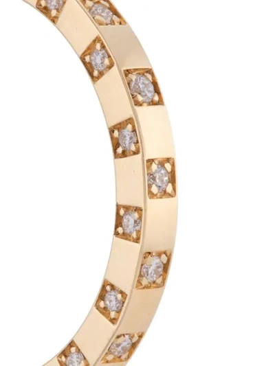 Shop Azlee 18kt Yellow Gold Scattered Diamond Hoops