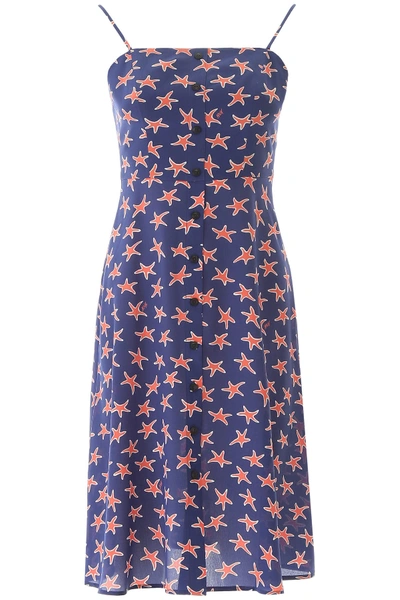 Shop Hvn Atlanta Starfish Dress In Navy Starfish (blue)